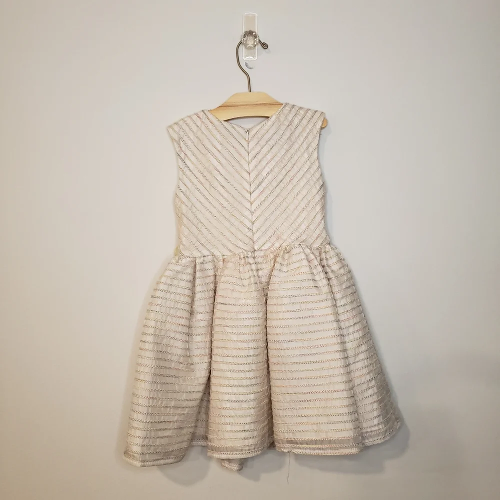 Pippa & Julie 4 Toddler Girl Floral Sleeveless Rainbow Stripe Formal Party Dress